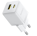 Baseus Carregador Palm Fast Charger C+U 30W Eu Moon White