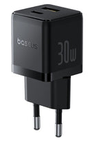 Baseus Carregador Palm Fast Charger C+U 30W Eu Cluster Black