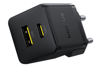 Baseus Carregador Palm Fast Charger C+U 30W Eu Cluster Black