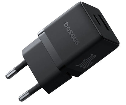 Baseus Carregador Palm Fast Charger C+U 30W Eu Cluster Black