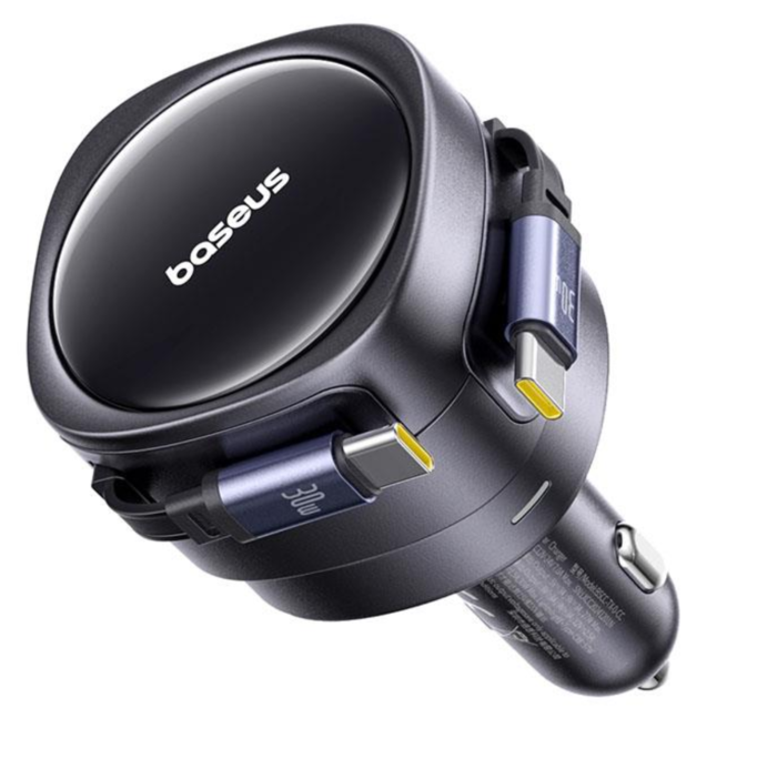 Carregador Baseus Enjoyment Max Car Charger C+C Cables 60W Cosmic Black