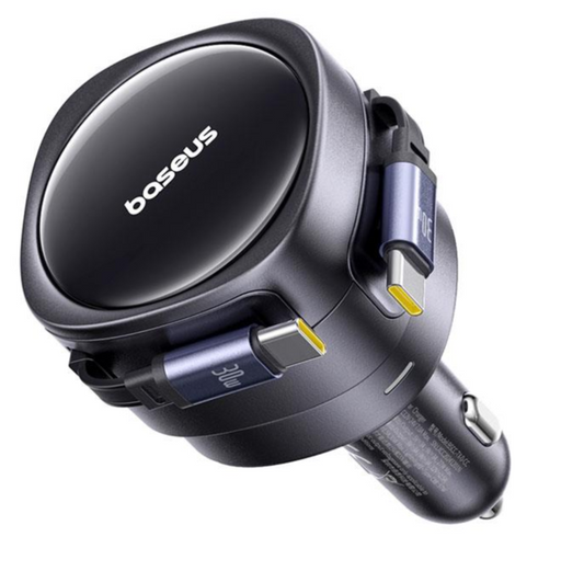 Carregador Baseus Enjoyment Max Car Charger C+C Cables 60W Cosmic Black