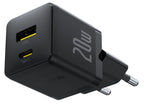 Baseus Carregador Palm Fast Charger C+U 20W Eu Cluster Black