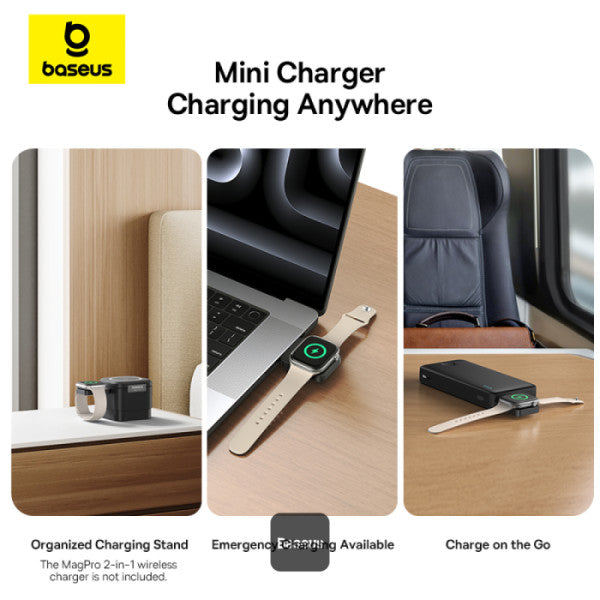 Baseus Carregador Magpro Magnetic Wireless Charger For E-Watch 2.5W Cosmic Black