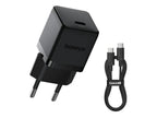 Carregador Palm Fast Charger 1C 20W Eu Cluster Black (With BASEUS Mini White Cable Usb-C To
