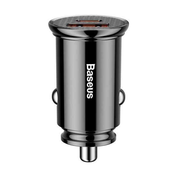 Baseus Carregador Circular Plastic A+C 30W Pps Car Charger Black