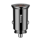 Baseus Carregador Circular Plastic A+C 30W Pps Car Charger Black