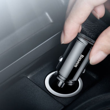 Baseus Carregador Circular Plastic A+C 30W Pps Car Charger Black