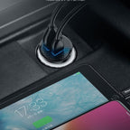 Baseus Carregador Circular Plastic A+C 30W Pps Car Charger Black