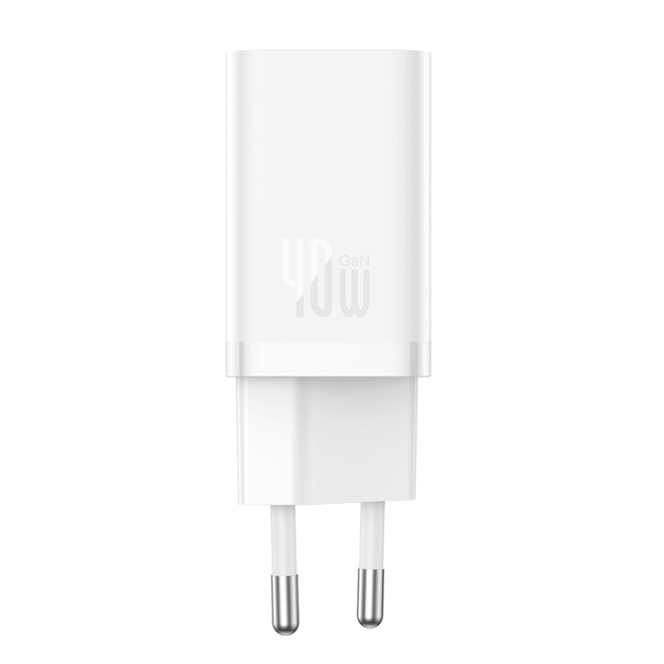 Carregador Baseus Gan5 Pro Fast Charger C+C 40W Eu White