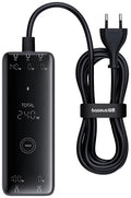 Baseus Carregador Digital Gan Intelligent Desktop Fast Charger 3C+U+DC 240W EU Preto