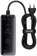 Baseus Carregador Digital Gan Intelligent Desktop Fast Charger 3C+U+DC 240W EU Preto