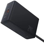 Baseus Carregador Digital Gan Intelligent Desktop Fast Charger 3C+U+DC 240W EU Preto