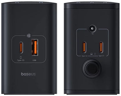Baseus Carregador Digital Gan Intelligent Desktop Fast Charger 3C+U+DC 240W EU Preto