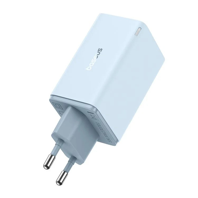 Baseus Carregador Gan6 Pro Fast Charger 2C+2U 65W  EU Galaxy Blue