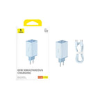 Baseus Carregador Gan6 Pro Fast Charger 2C+2U 65W  EU Galaxy Blue