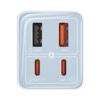 Baseus Carregador Gan6 Pro Fast Charger 2C+2U 65W  EU Galaxy Blue