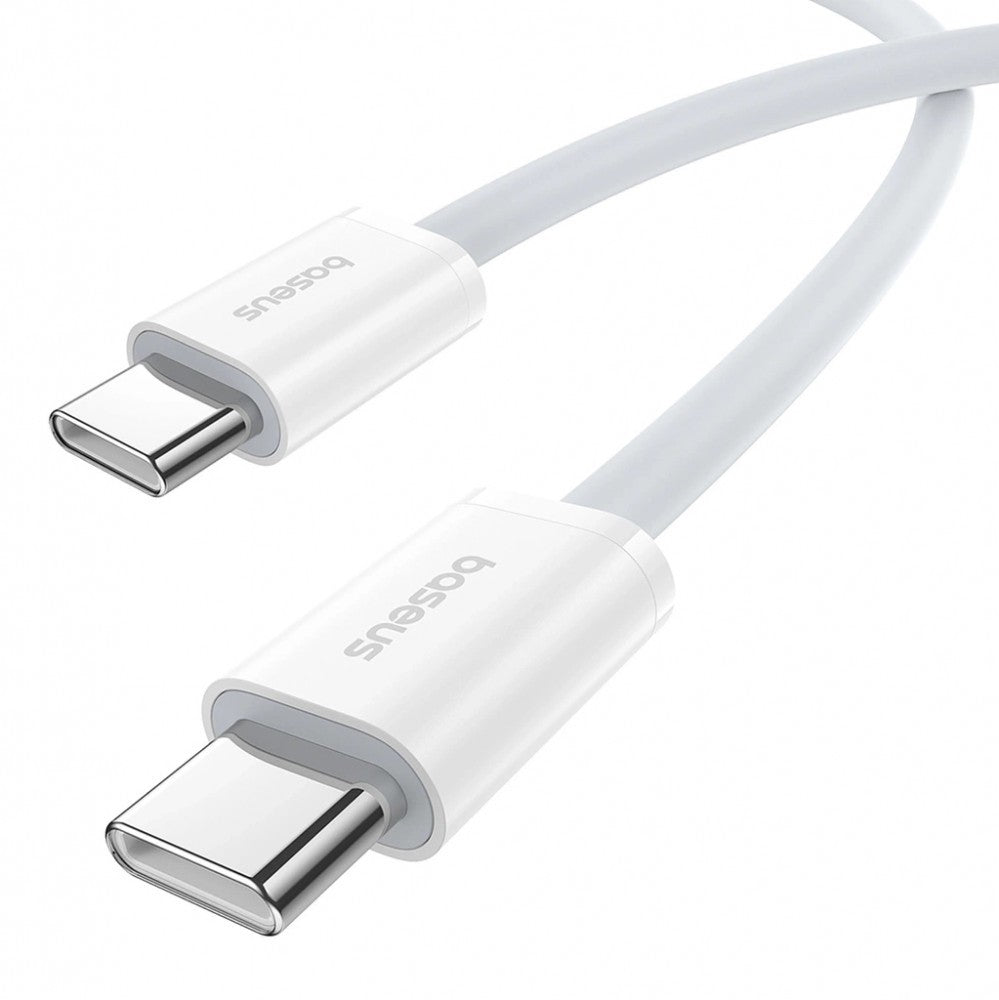 Baseus SUPERIOR SERIES 2 FAST CHARGING DATA CABLE TYPE-C TO TYPE-C 30W 1M MOON WHITE