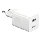 Baseus Carregador Charging Quick Usb-A 24W Branco
