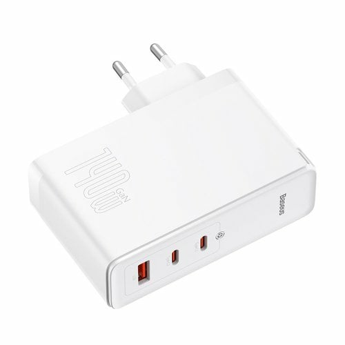 Baseus Carregador Usb-C/Usb 140W Gan5 Pro Carregamento Rápido Branco