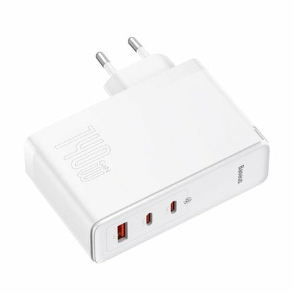Baseus Carregador Usb-C/Usb 140W Gan5 Pro Carregamento Rápido Branco