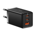 Baseus Carregador Rápido Gan5 Pro 2C+U 65W Eu Preto