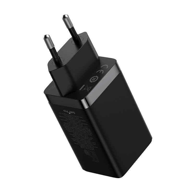 Baseus Carregador Rápido Gan5 Pro 2C+U 65W Eu Preto