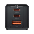 Baseus Carregador Rápido Gan5 Pro 2C+U 65W Eu Preto