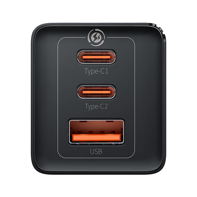 Baseus Carregador Rápido Gan5 Pro 2C+U 65W Eu Preto