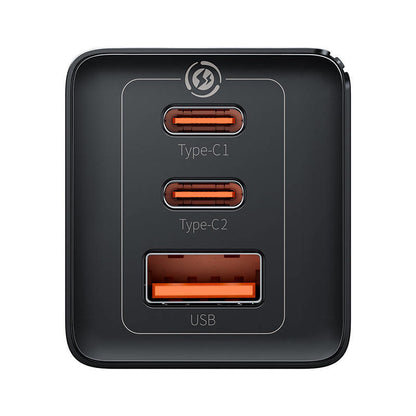 Baseus Carregador Rápido Gan5 Pro 2C+U 65W Eu Preto
