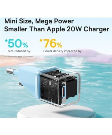 Baseus Carregador USB-C 20W Blue