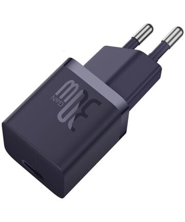 Baseus Carregador Rápido compacto Gan5 30W Usb-C roxo