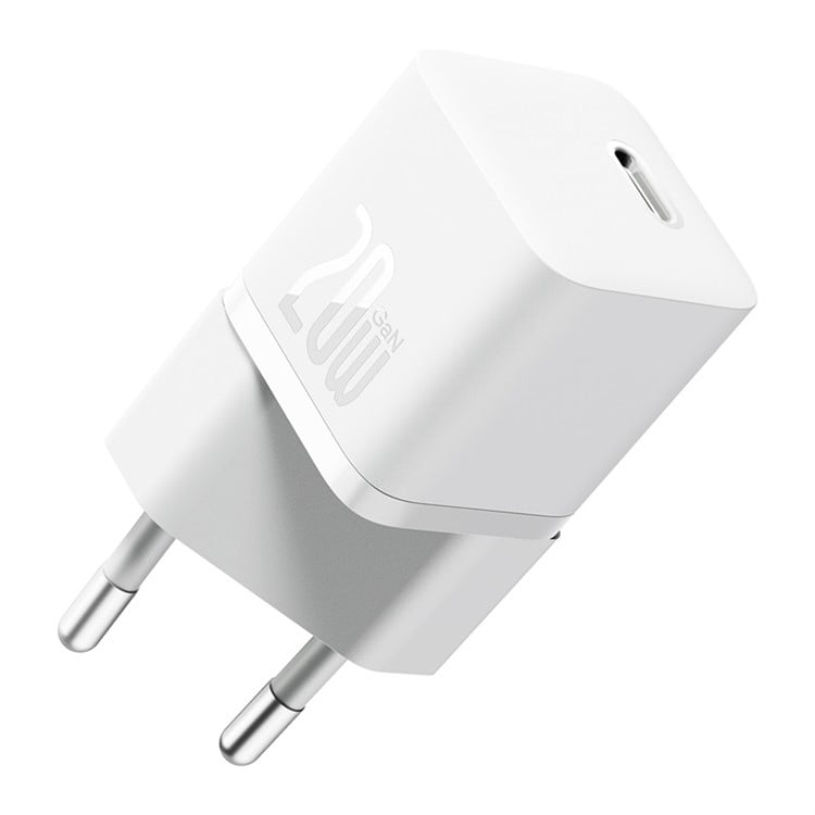 Baseus Carregador Gan5 Fast Charger(Mini) 1C 20W Eu Branco