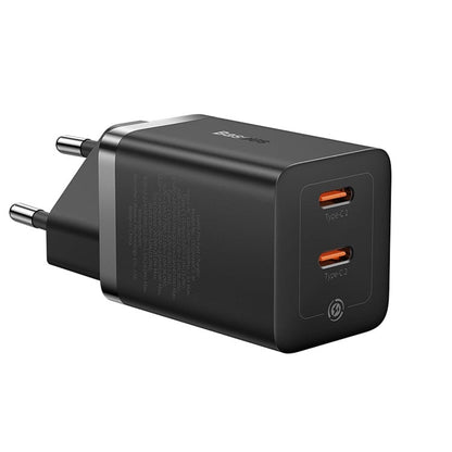 Baseus Carregador Gan5 Pro Fast Charger C+C 40W Eu Preto