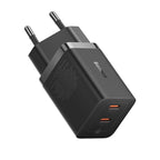 Baseus Carregador Gan5 Pro Fast Charger C+C 40W Eu Preto