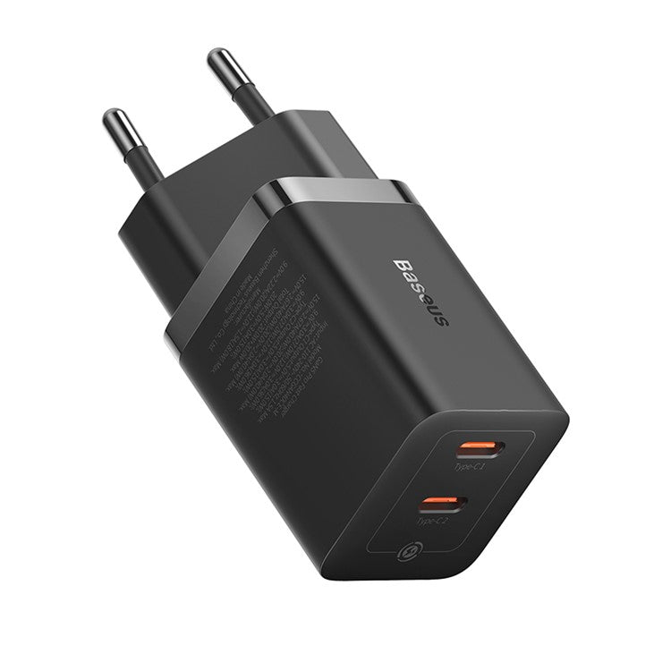 Baseus Carregador Gan5 Pro Fast Charger C+C 40W Eu Preto