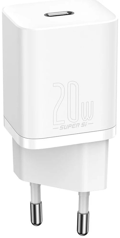 Baseus Carregador Rápido Super Si 1C 20W Eu Branco