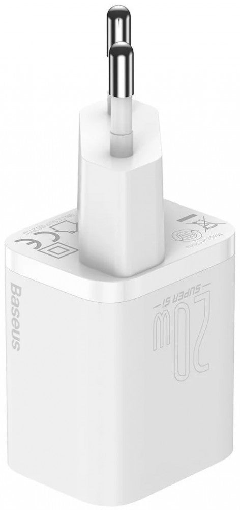 Baseus Carregador Rápido Super Si 1C 20W Eu Branco