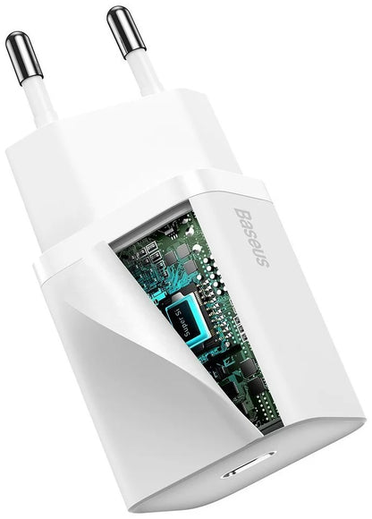 Baseus Carregador Rápido Super Si 1C 20W Eu Branco