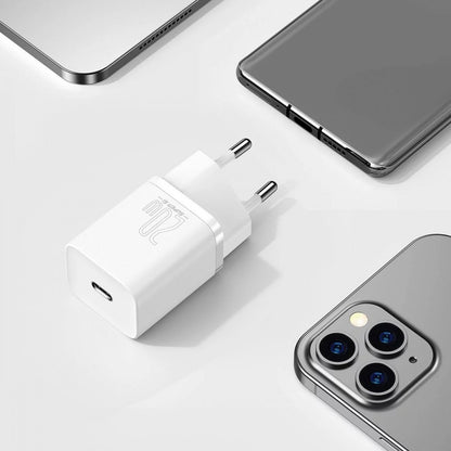 Baseus Carregador Rápido Super Si 1C 20W Eu Branco