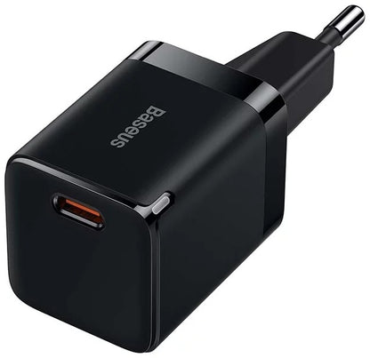 Baseus Carregador Rápido Gan3 1C 30W Eu Preto