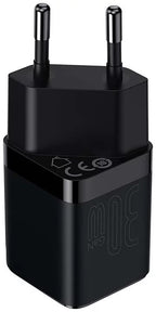 Baseus Carregador Rápido Gan3 1C 30W Eu Preto