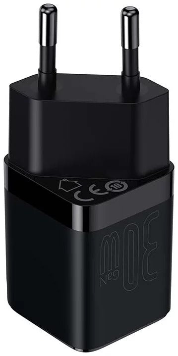 Baseus Carregador Rápido Gan3 1C 30W Eu Preto