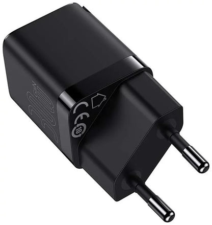 Baseus Carregador Rápido Gan3 1C 30W Eu Preto