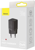 Baseus Carregador Rápido Gan3 1C 30W Eu Preto