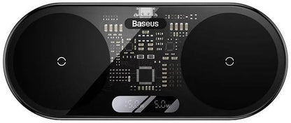 Baseus Carregador Wireless 2In1 20W Digital Led Display Preto