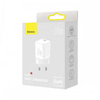 Baseus Carregador Rápido Gan3 1C 30W Branco
