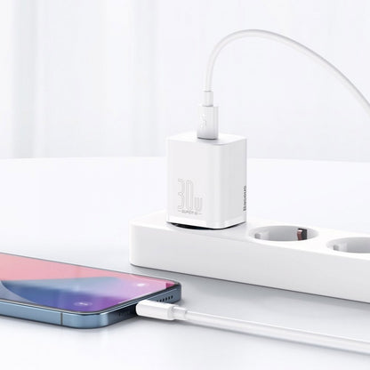 Baseus Carregador Rápido Super Si Ic 30W Eu Branco