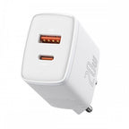 Baseus Carregador Rápido compacto U+C 20W Eu Branco
