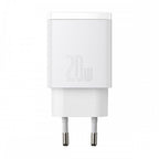 Baseus Carregador Rápido compacto U+C 20W Eu Branco
